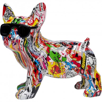 Déco bouledogue graffiti lunettes Kare Design