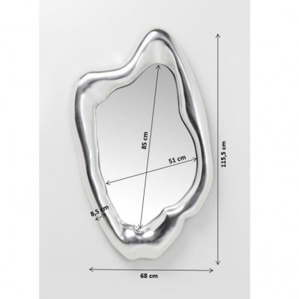 Wall Mirror Hologram 117x68cm Silver Kare Design