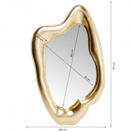 Wall Mirror Hologram 117x68cm Gold Kare Design