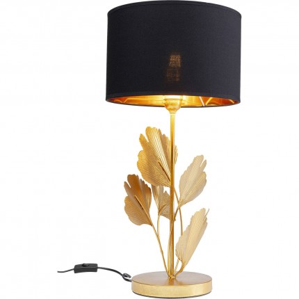 Lampe feuilles de ginkgo dorées et noir Kare Design