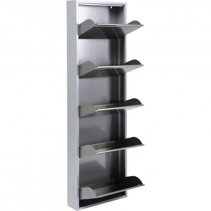 Shoe Container Caruso Silver brushed 5 drawers Kare Design