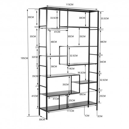 Shelf Loft 195x115cm Gold Kare Design