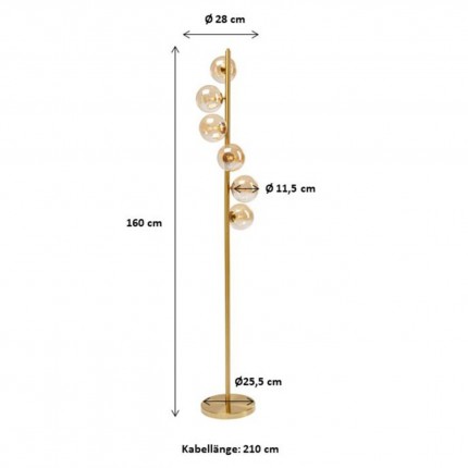 Floor Lamp Scala Balls 160cm gold Kare Design