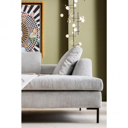 Corner Sofa Gianna Cord grey Left Kare Design