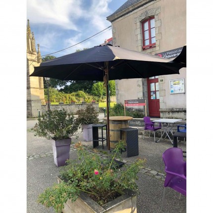 Parasol en bois écru Gescova