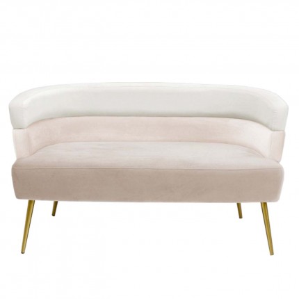 Sofa Sandwich 2-Seater velvet cream Kare Design