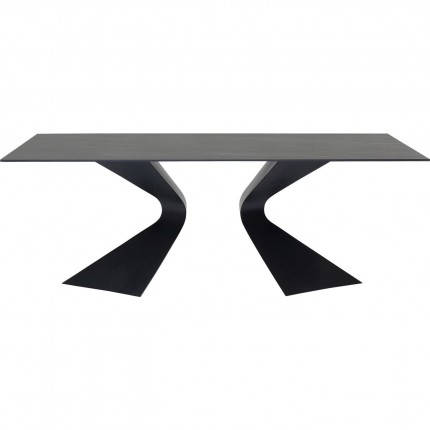 Table Gloria 200x100cm grès noir Kare Design