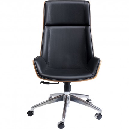 Swivel Office Chair Rouven high black Kare Design