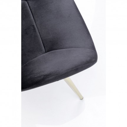 Chair Viva velvet black Kare Design