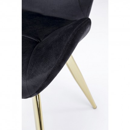 Chair Viva velvet black Kare Design