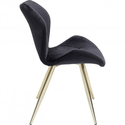 Chair Viva velvet black Kare Design