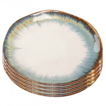 Plate Organic blue Ø20cm (4/set) Kare Design