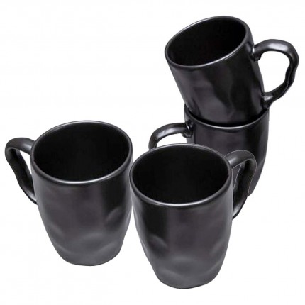 Mug Organic Black (4/Set) Kare Design