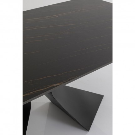 Table Gloria 200x100cm grès noir Kare Design