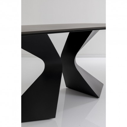 Table Gloria 200x100cm grès noir Kare Design