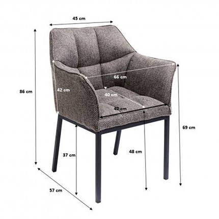 Chair with armrests Thinktank Kare Design