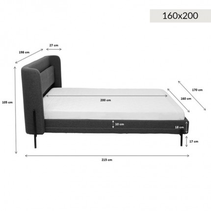 Bed Tivoli ecru Kare Design