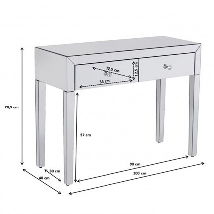 Console Luxury Champagne 100x40cm Kare Design