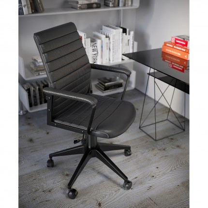 Chaise de bureau pivotante Labora noire Kare Design