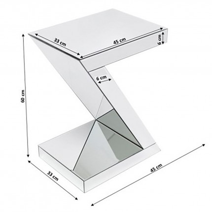 Side Table Luxury Z Champagne Kare Design