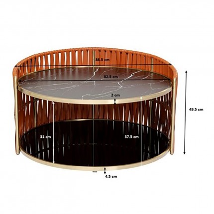 Coffee Table Copper 86cm Kare Design