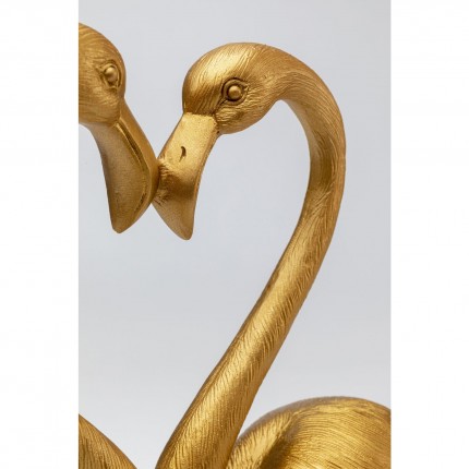 Deco flamingo love 39cm gold Kare Design