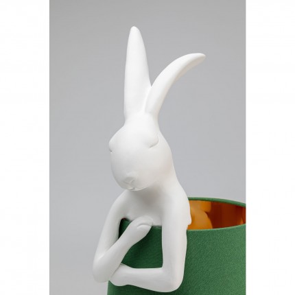 Lampe Animal lapin 68cm blanche et verte Kare Design