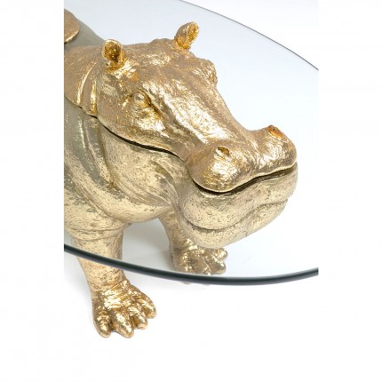 Coffee Table Hippo gold Kare Design