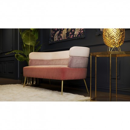 Sofa Sandwich 2-Seater Velvet Pink Kare Design