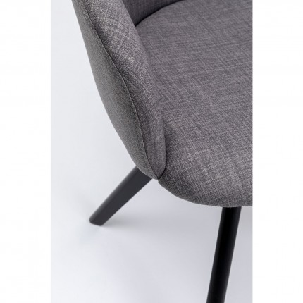 Swivel chair with armrests Lady grey Kare Design