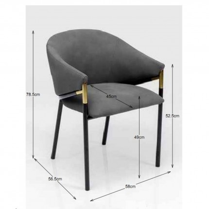 Chair with armrests Boulevard Kare Design