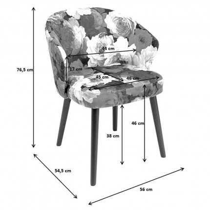 Chair with armrests Peony Yellow Kare Design