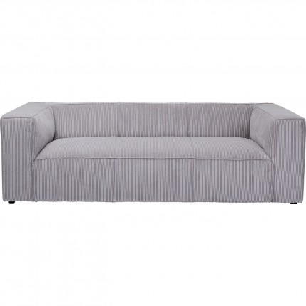 Sofa Cubetto Cord 3-Seater light grey Kare Design