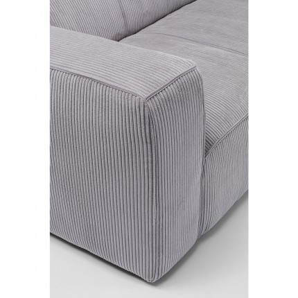 Sofa Cubetto Cord 3-Seater light grey Kare Design