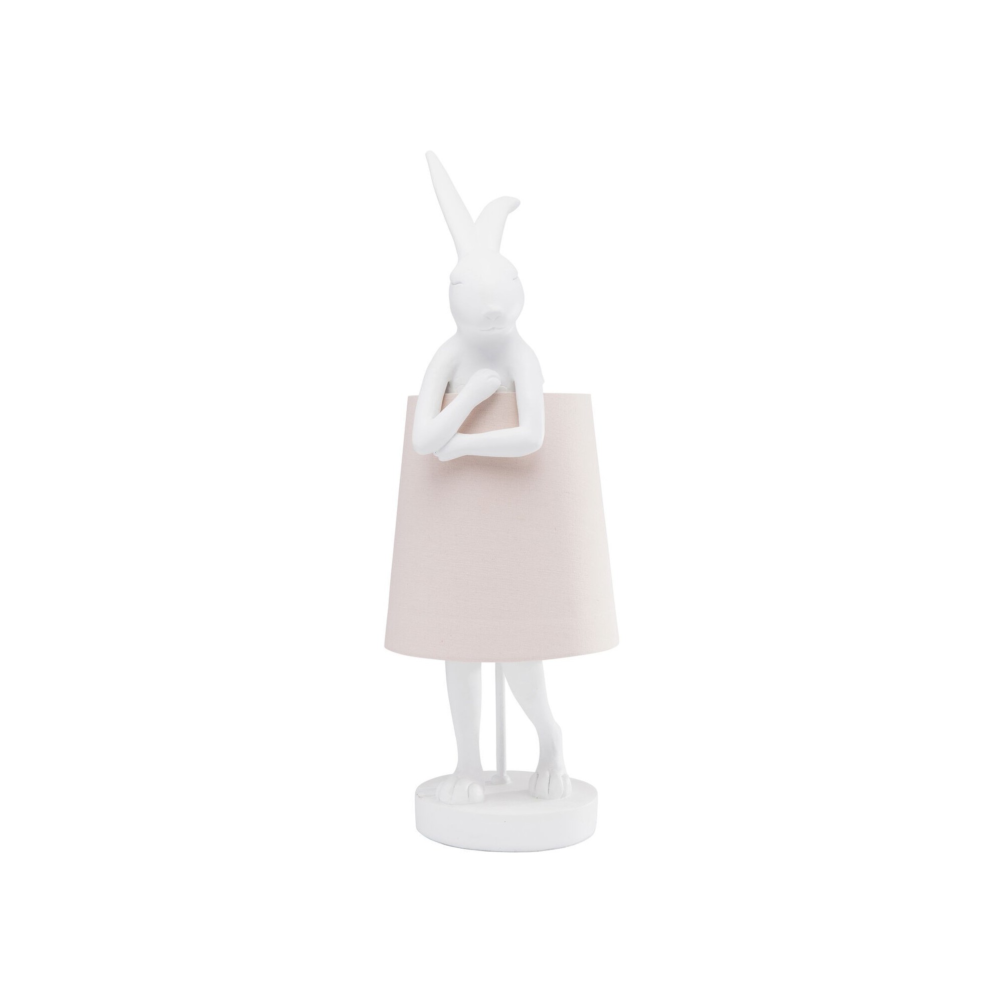 Lampe Animal Rabbit blanche/rose 50cm Kare Design