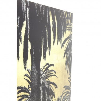 Picture Glass Metallic Palms 120x180cm Kare Design