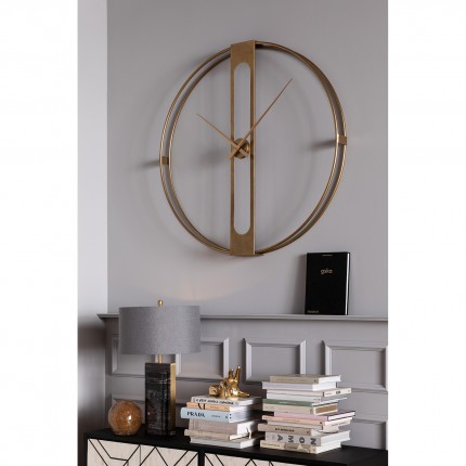 Wall Clock Clip Gold Kare Design