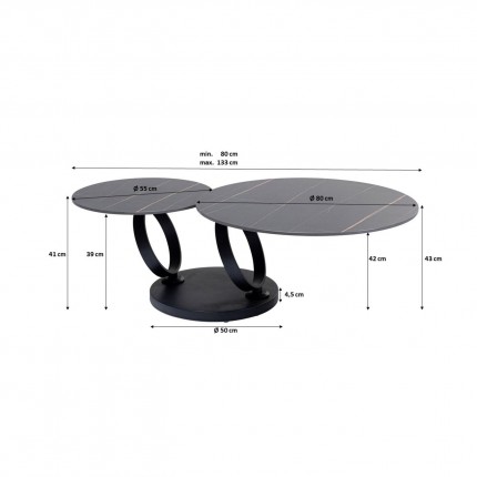 Coffee Table Beverly black Kare Design