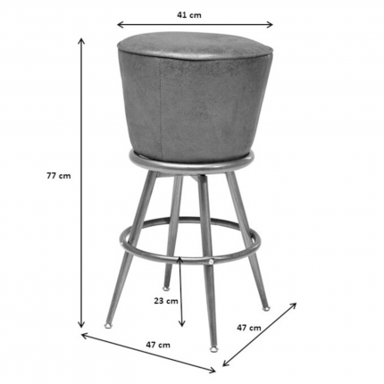 Bar Stool Lady Rock Vintage Kare Design