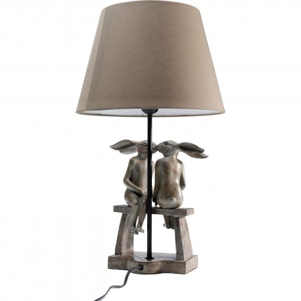 Table Lamp rabbits couple Kare Design