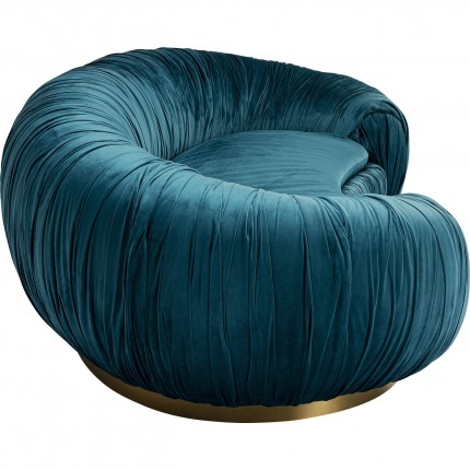 Sofa Perugia 2-Seater velvet bluegreen Kare Design