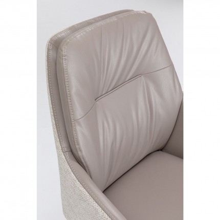 Swivel chair with armrests Amira grey Kare Design