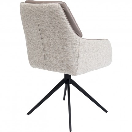 Swivel chair with armrests Amira grey Kare Design