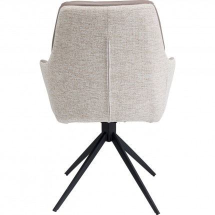 Swivel chair with armrests Amira grey Kare Design