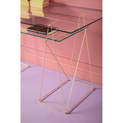 Desk Polar 135x65cm gold Kare Design