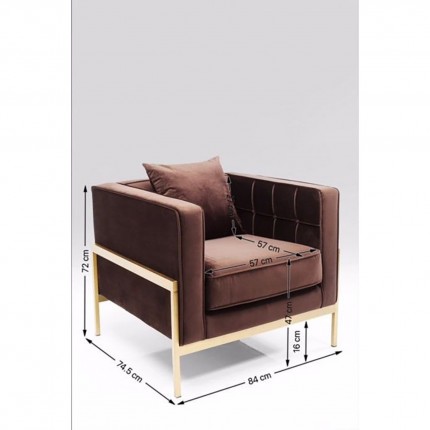 Armchair Loft Brown Kare Design