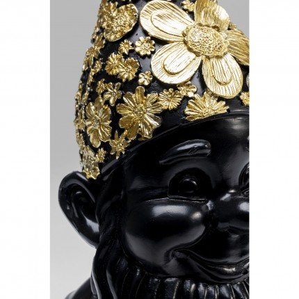 Deco gnome standing 30cm black gold Kare Design