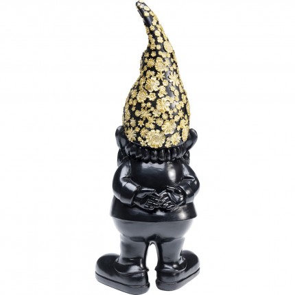 Deco gnome standing 30cm black gold Kare Design