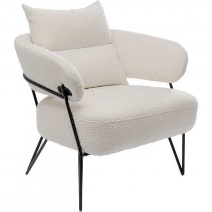 Armchair Peppo white Kare Design