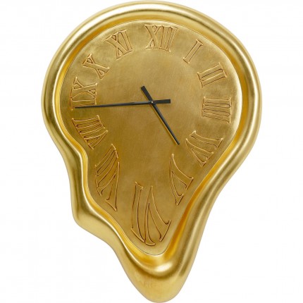 Wall Clock Big Drop Gold 92x127cm Kare Design